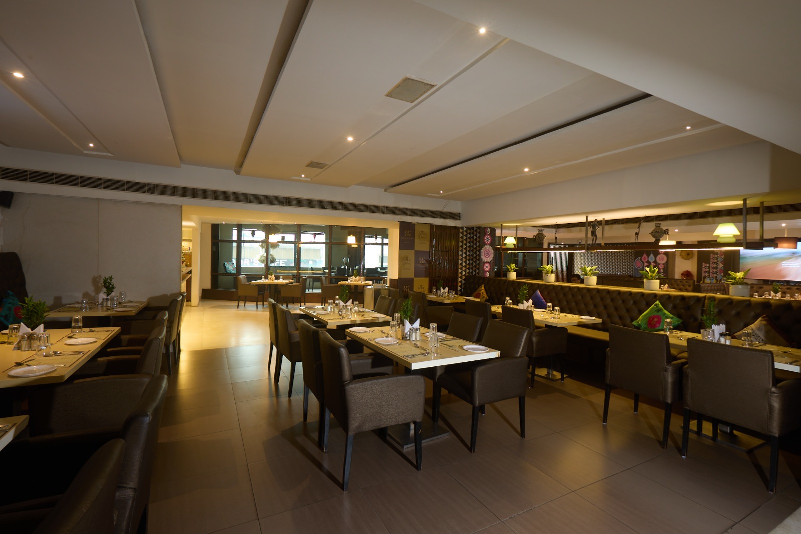 Dining area at Sura Delice restaurant